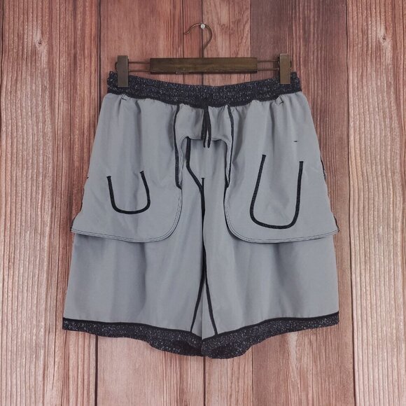 *READ* Lululemon Mens L Pace Breaker Short 9" Linerless Inked Light Cast Black - Picture 4 of 16